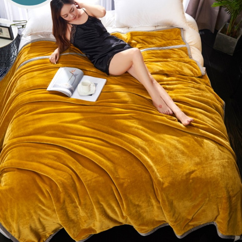 Selimut Dewasa Polos Bulu Lembut Harga Promo Bisa COD UK 150x200 CM-moka