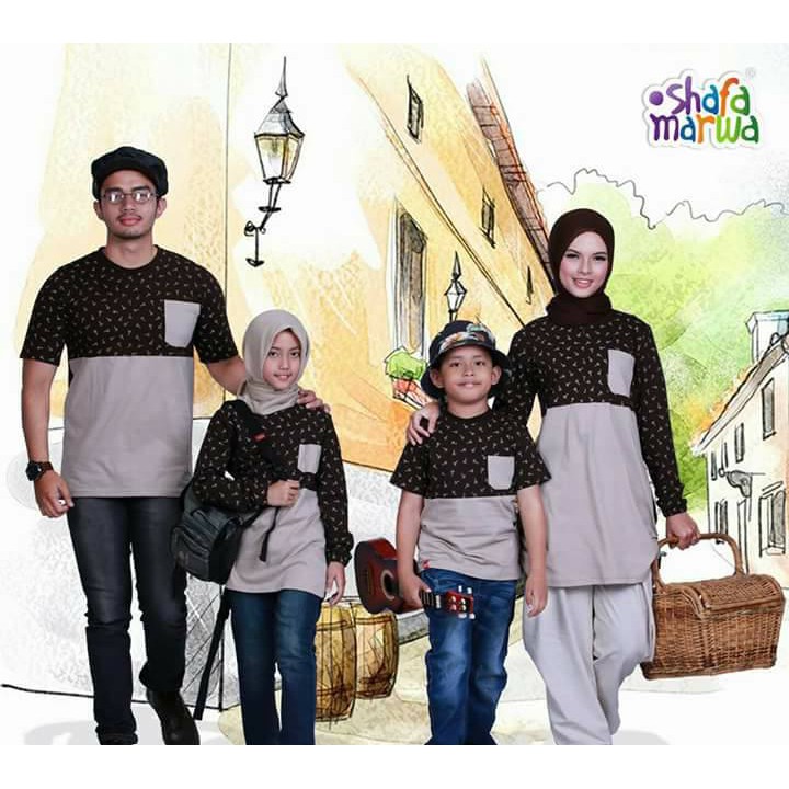 SPESIAL PROMO Sarimbit Kaos Keluarga by Shafa Marwa Model 27