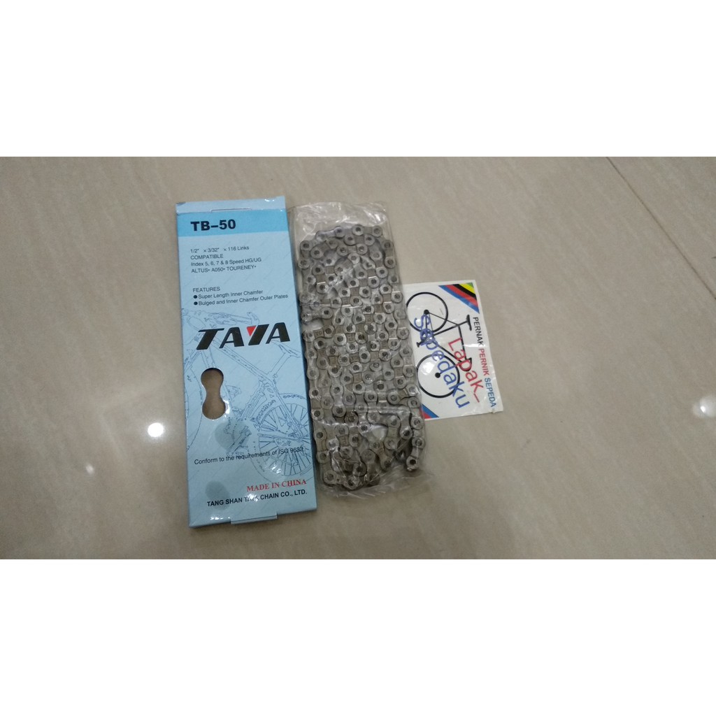 Rantai Sepeda TAYA TB-50 untuk 5-6-7-8 Speed multi speed warna BRONZE