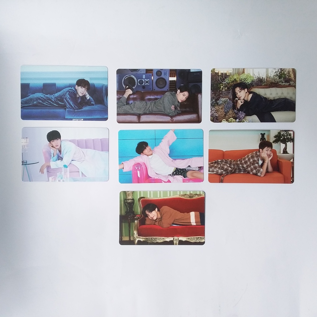 PC BTS BE Essential Member Rebahan | Photocard Jimin, Taehyung, V, Jungkook, JK, RM, Namjoon, Jin, J