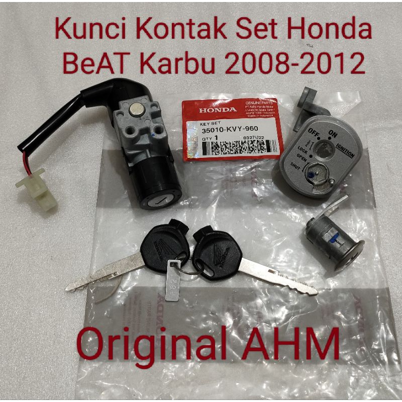 Key Set Kunci Kontak Honda BeAT Karbu Ori AHM 35010KVY960