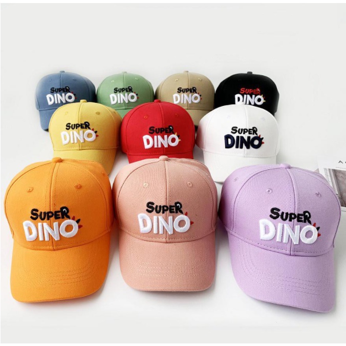 kiddiwear TOPI BASEBALL ANAK SUPER DINO - TOPI BORDIR TOPI ANAK SUPER DINOSAURUS TP22