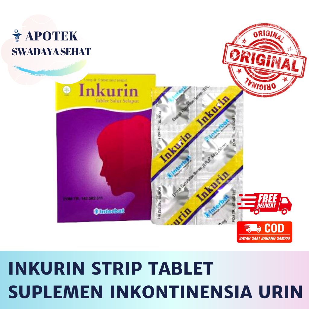 INKURIN Strip Tablet - Suplemen Inkontinensia Urin Kecipirit Tidak Bisa Tahan BAK