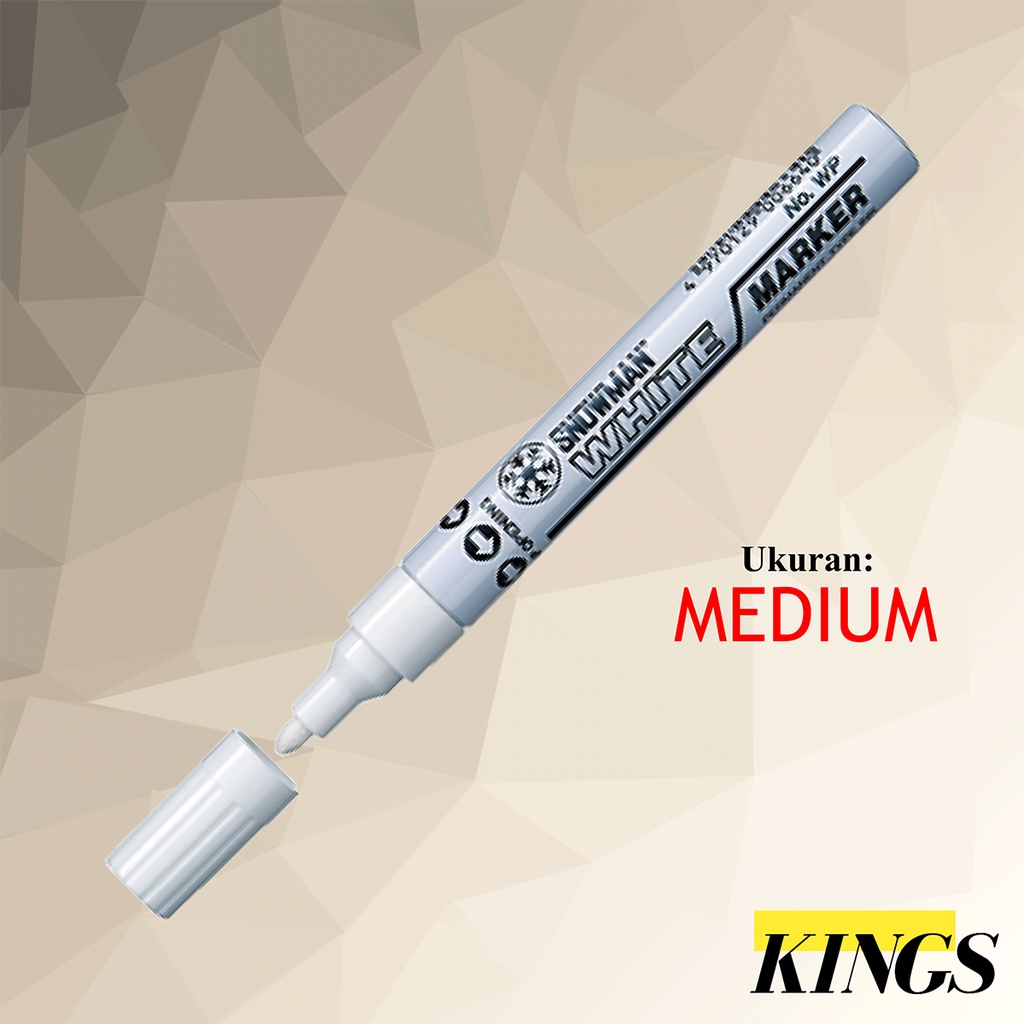 

Snowman Paint Marker Medium / Spidol White / Putih WP-12