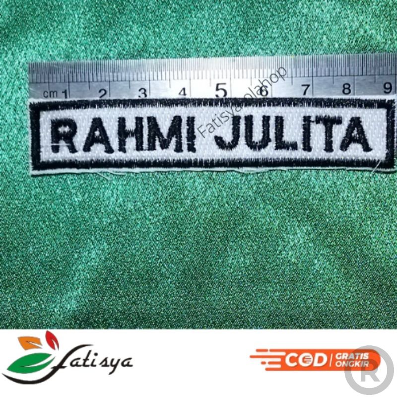 

nama dada bordir murah || nama bordir sekolah || name tag bordir sekolah || bordir nama bet nama bordir || nama bordir komputer Bordir Nama Custom