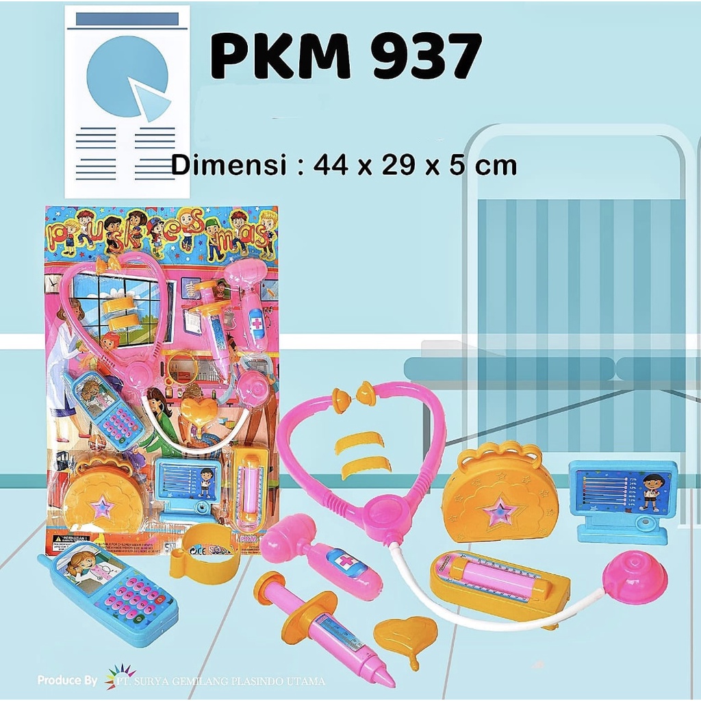 Mainan Dokter Dokteran Set PKM 937 Dokter Dokteran Mainan Anak Kemasan Set