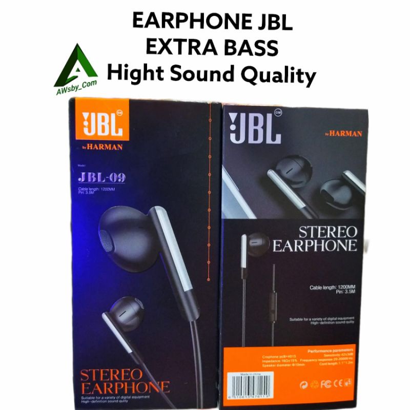 HEADSET JBL EXTRA BASS PREMIUM QUALITY EARPHONE JBL BASS STEREO [JBL-009]