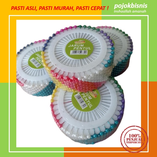 1 LEMPENG JARUM PENTUL HIJAB BULAT ISI 40 PCS