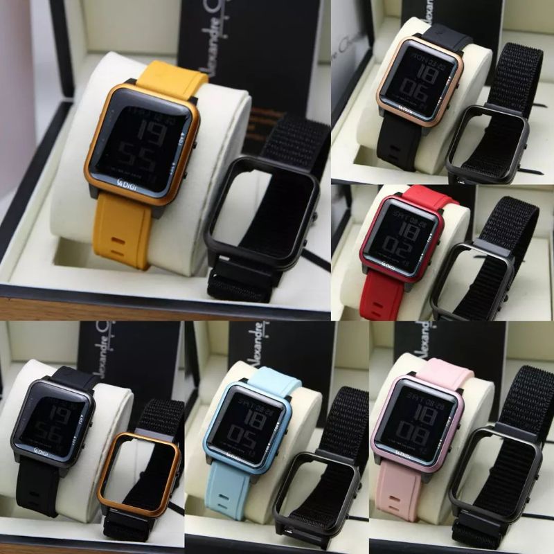 Jam Tangan Alexandre Christie AC 9344 Digital / AC9344 Rubber Original