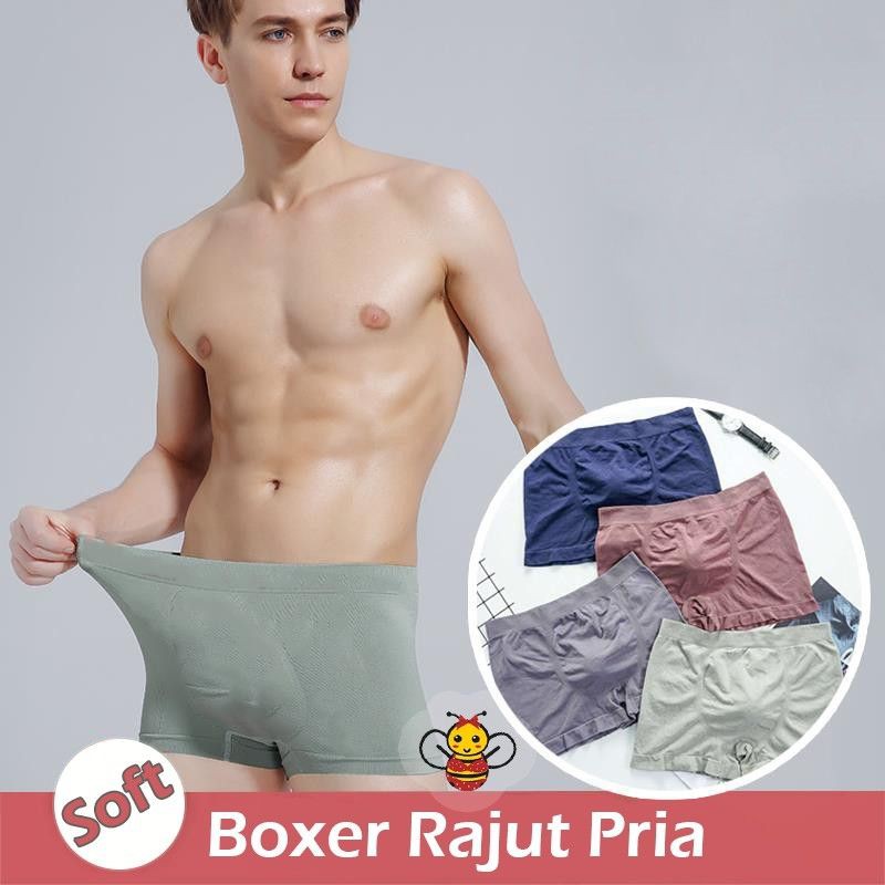 Celana Dalam Boxer Rajut Impor Pria CD Underwear Sempak Pria