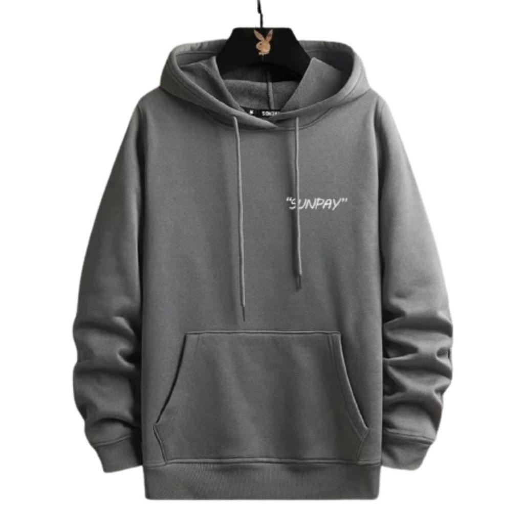 Bayar Di Tempat - Jaket Hoodie SUNPAY Abu Premium Distro / Sweater Hoodie Sunpay Pria Wanita Kekinian / Jaket Sweater Hoodie SUNPAY Motip Logo Pullprint Depan Belakang / Sweater Hoodie Jaket SUNPAY Premium Unisex Bahan Tebal Gramasi 280