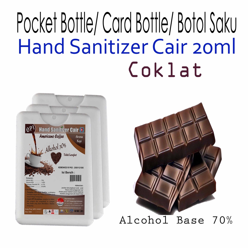 hand sanitizer 20ml varian segar dalam kemasan botol saku(pocket bottle) sudah ada izin edar resmi by Oke sabun suplayer 2