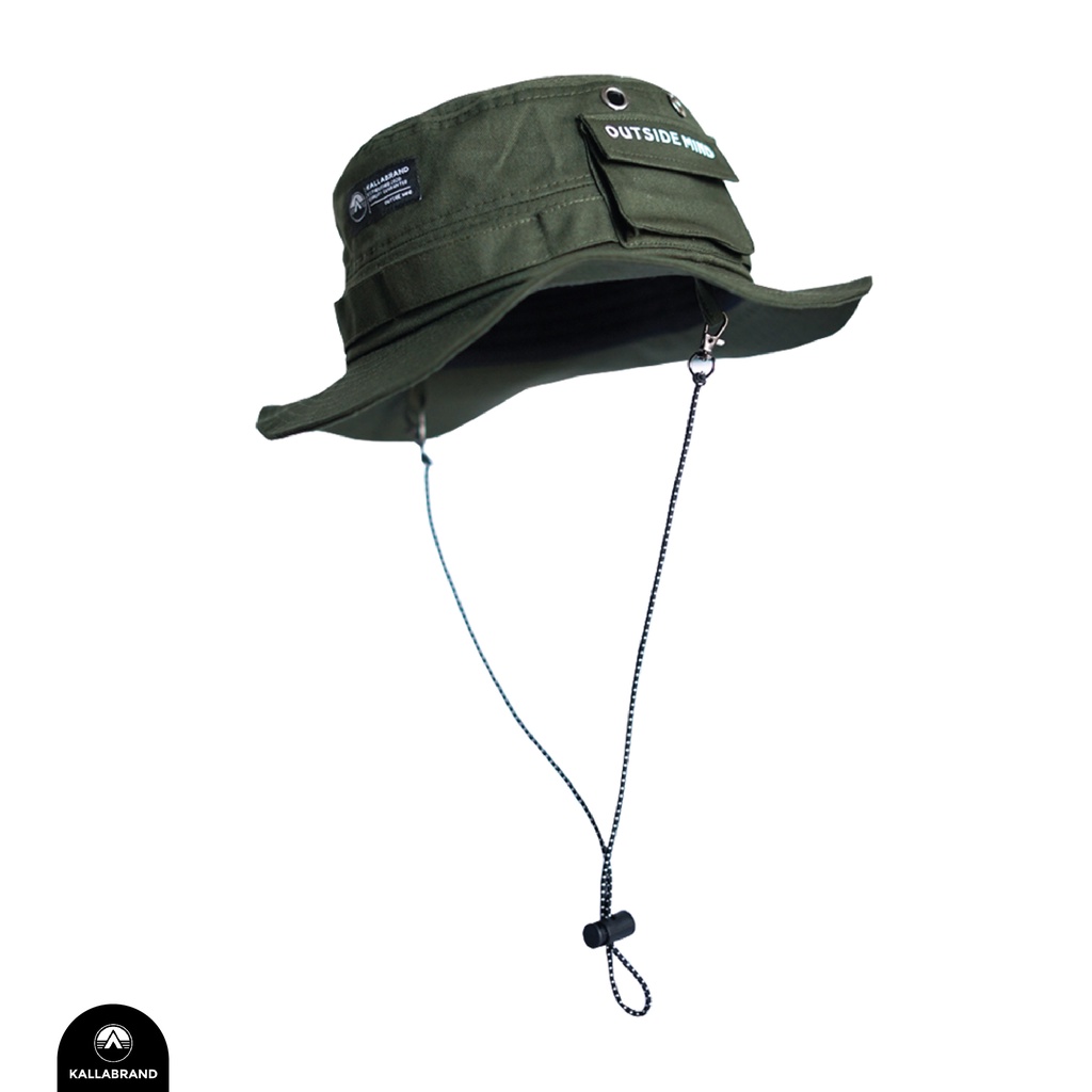 Kallabrand - jungle hat - topi rimba - outside mind Army Green