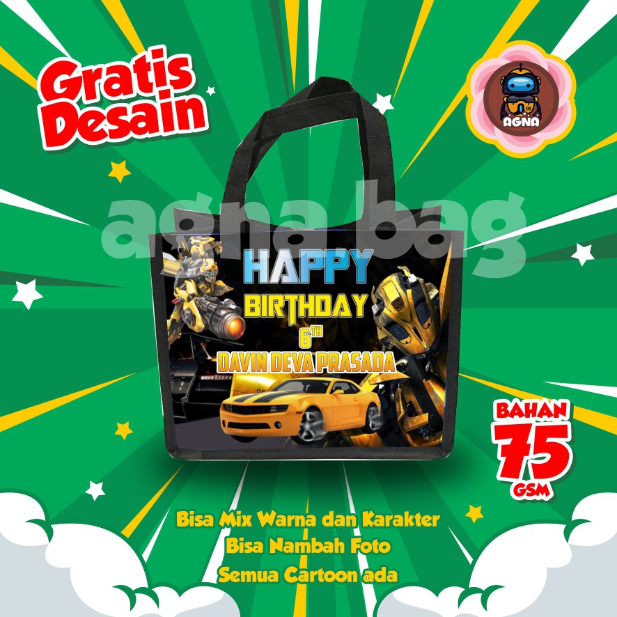 

GOODIE BAG MURAH / TAS ULTAH CUSTOM /TAS ULTAH PROMO/ TAS ULTAH TRANSFORMERS