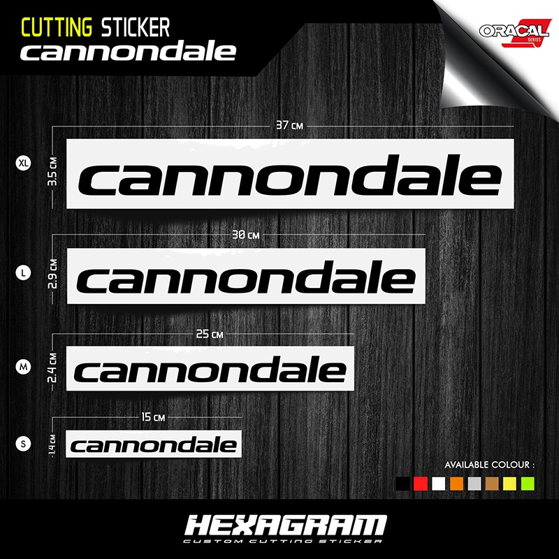 Cutting Sticker Sepeda CANNONDALE  Sepasang | Stiker Sepeda CANNONDALE | CANNONDALE  sepasang | isi 