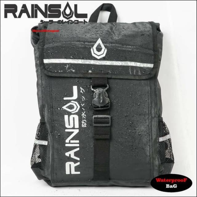 Tas Rainsol Waterproof Bag Backpack Warna Hitam/Tas Ransel/Tas Punggung