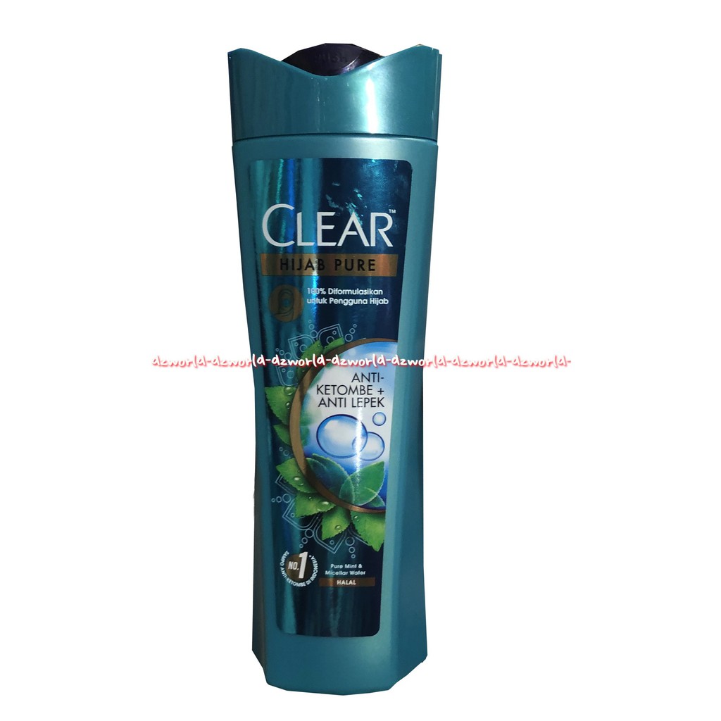 Clear Hijab Pure Anti Ketombe Lepek 320ml Shampoo Untuk Berjilbab Halal