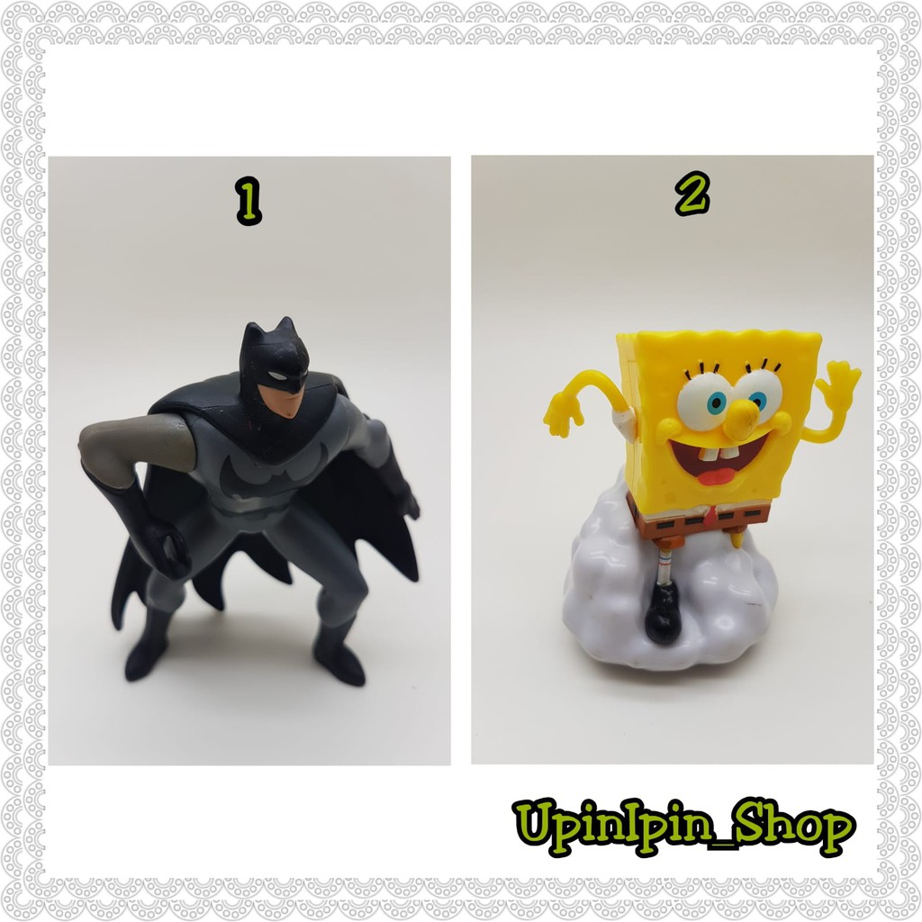 Pajangan Miniatur Spongebob Batman Mainan Action Figure - Hiasan Rumah Mainan Anak