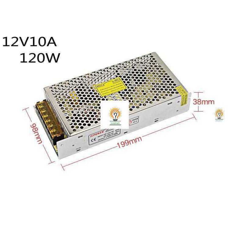 Power Supply DC 10A Buat Kamera CCTV Dan Lampu Strip LED DC 12V