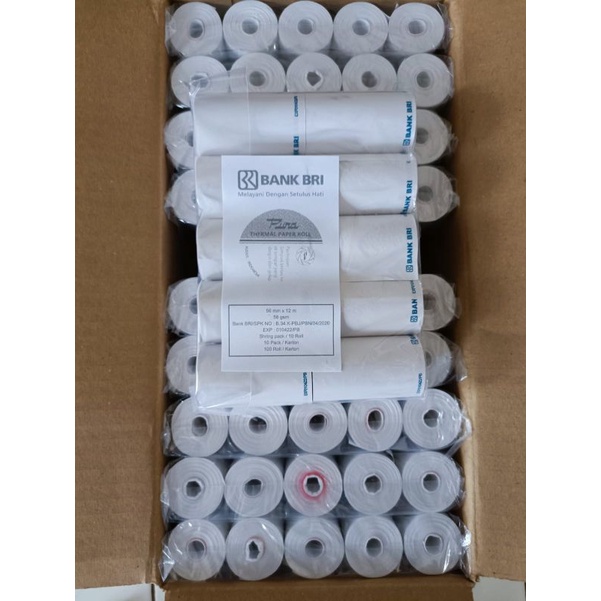KERTAS THERMAL STRUK EDC BRI 58x33 AGEN BRILINK/LOGO BRI