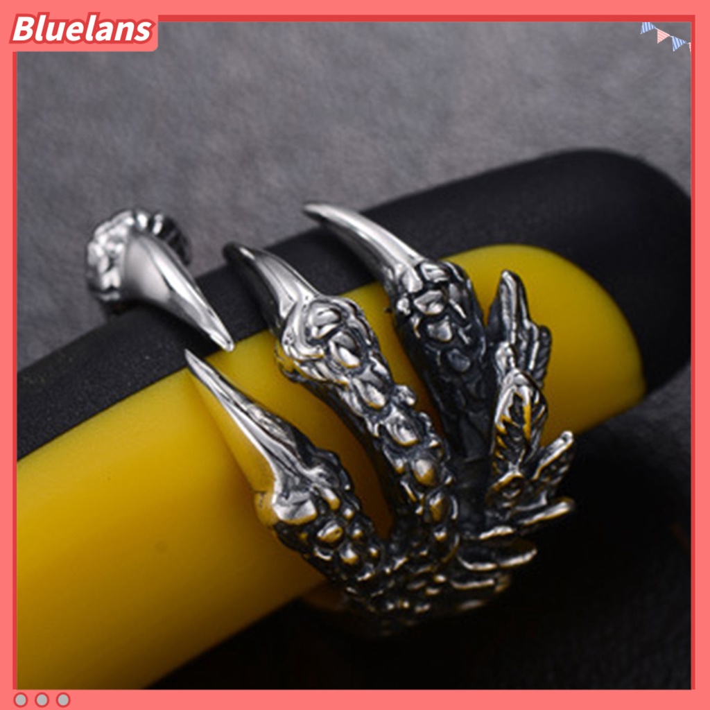 Bluelans Fashion Unisex Titanium Steel Dragon Claw Open Finger Ring Jewelry Charm Gift