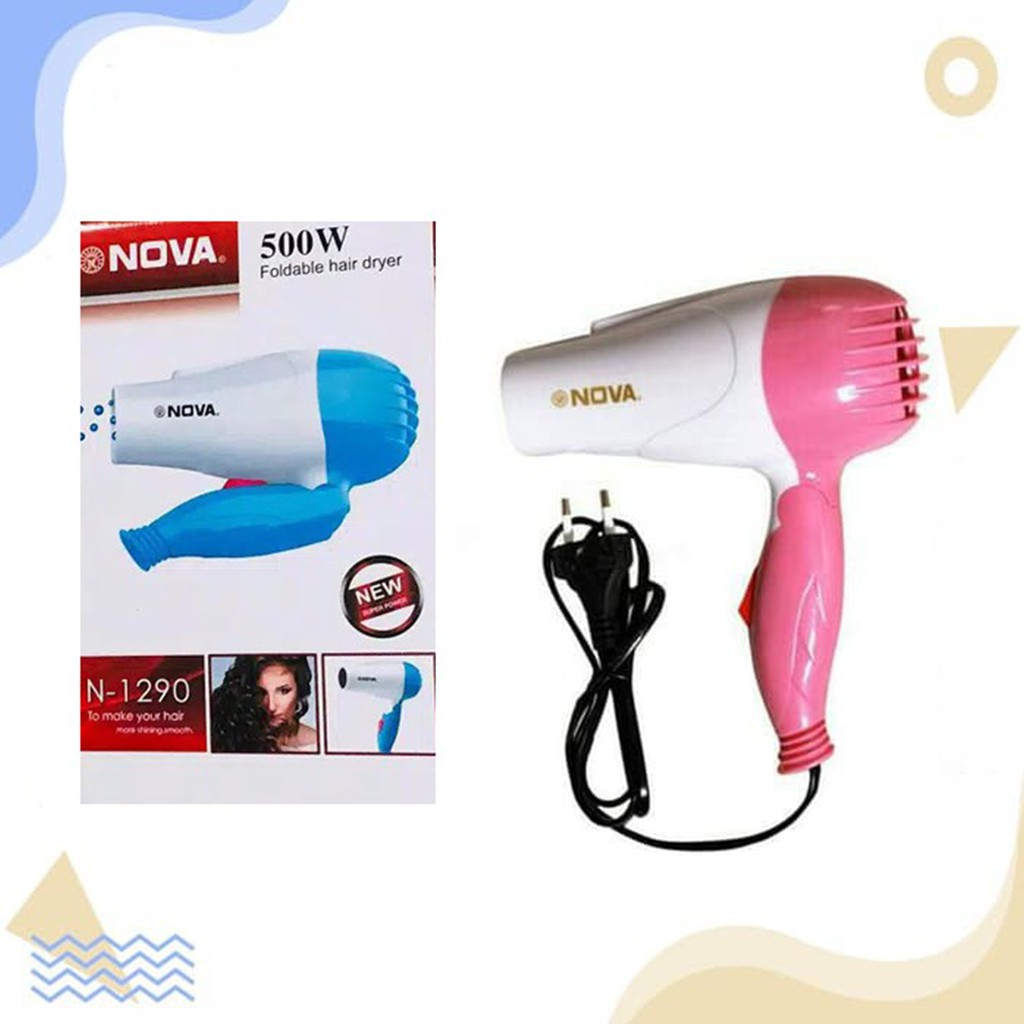 [✅COD] Hair Dryer Pengering Perawatan Rambut Wanita Pria Hairdryer Kucing Mini Nova NV-1290 Original