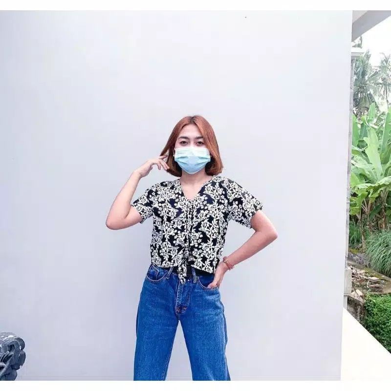 Crop Top Inna Rayon motif best seller