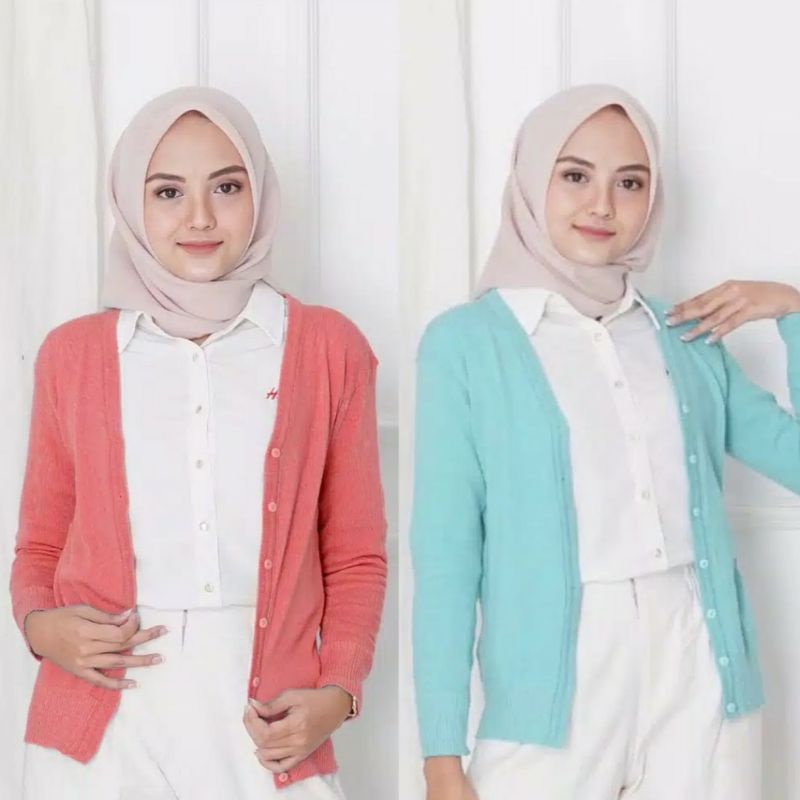 CARDIGAN BASIC / Atasan Cardy Rajut / Outwear / Kardigan Wanita