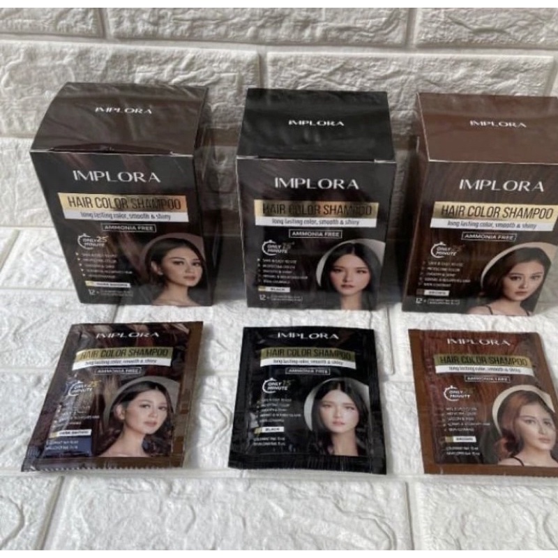 Implora Hair Color Shampoo/Semir Shampoo/Semir Murah