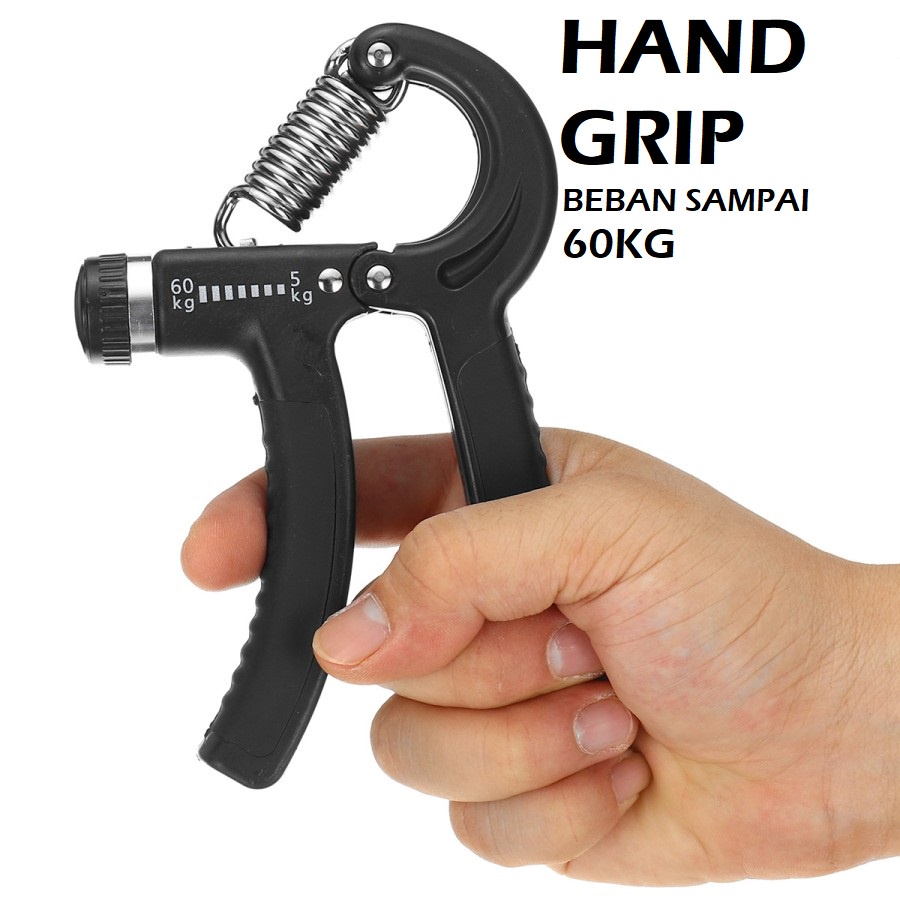 Hand Grip Adjustable Counter 5-60Kg Handgrip Alat Fitness Otot tangan