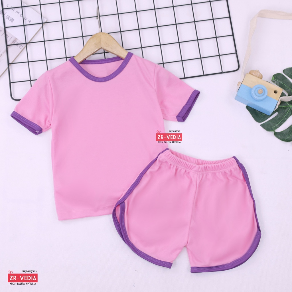 [PREMIUM] Set Chuba Chups Bayi - 3 Tahun / Setelan Baby Baju Tidur Polos Anak Laki Perempuan Pendek Adem