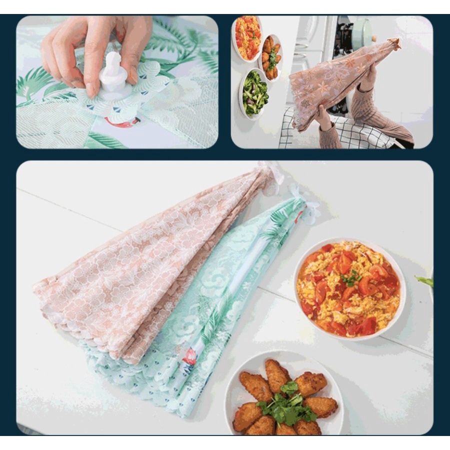 Umbrella Food Cover Square / Tudung Saji Segi Shabby Penutup Makanan