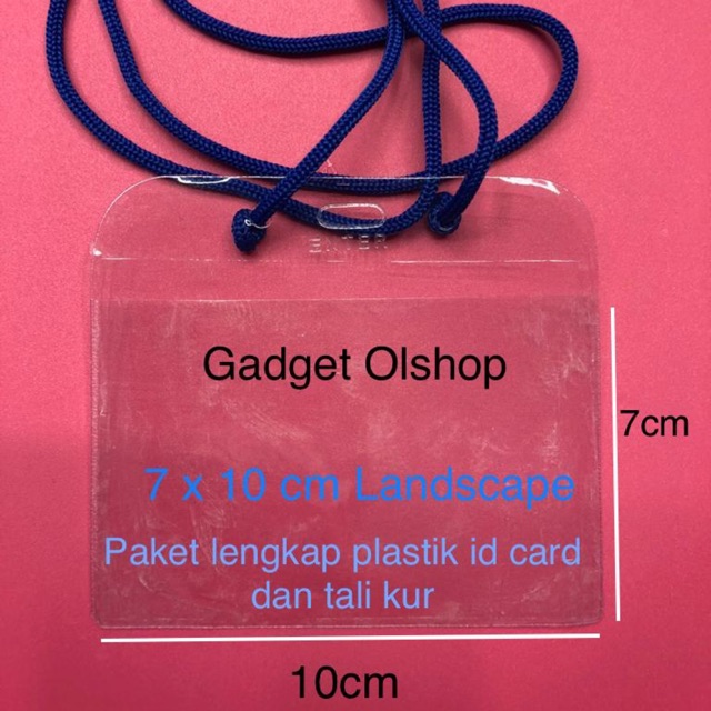 

Paket Tali Kur dan Plastik Id Card 7 x 10 Cm - Fullset Plastik Panitia Landscape Dan Tali Kur