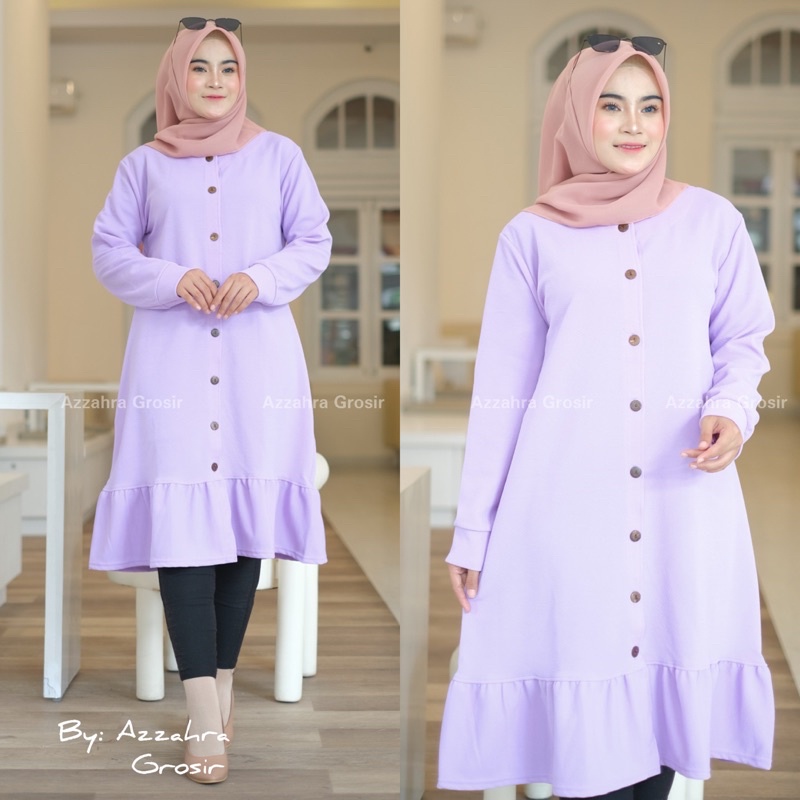 VENITA Tunik - Tunik Wafle Milano LD104 Long Tunik Busui / R.3 - 165-5177