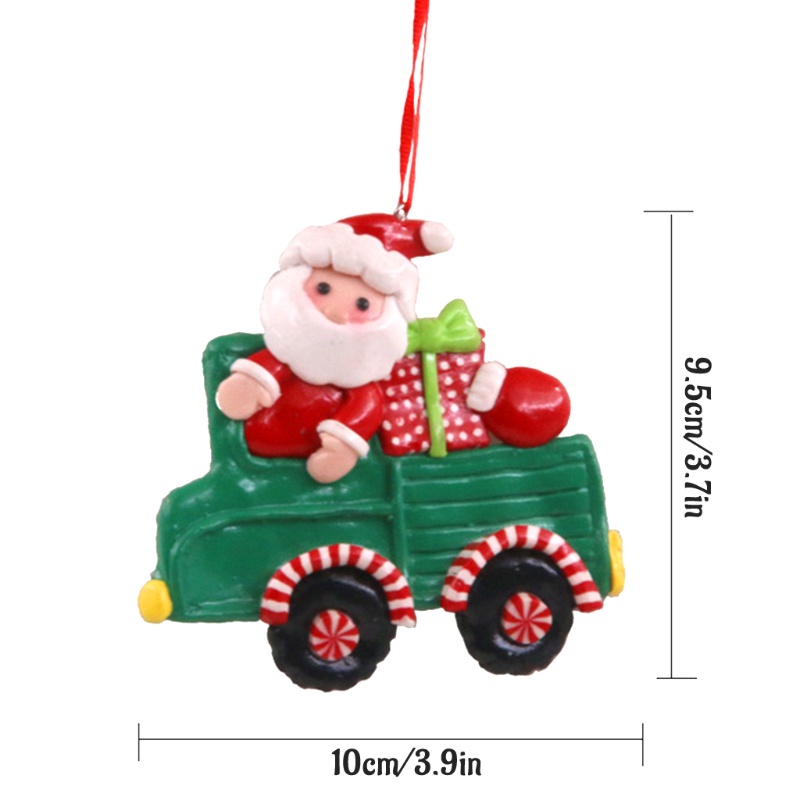 Zzz 3Pcs / Set Ornamen Gantung Pohon Natal Bentuk Santa Claus / Rusa / Snowman Bahan Clay