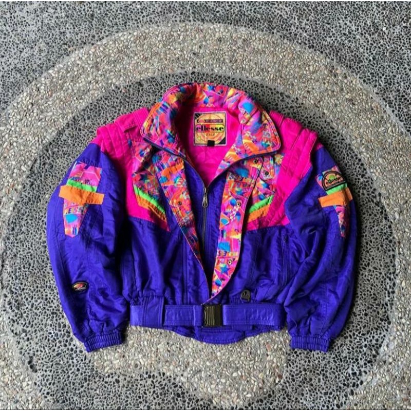 Jaket Racing "Ellesse" Vtg Colorblock
