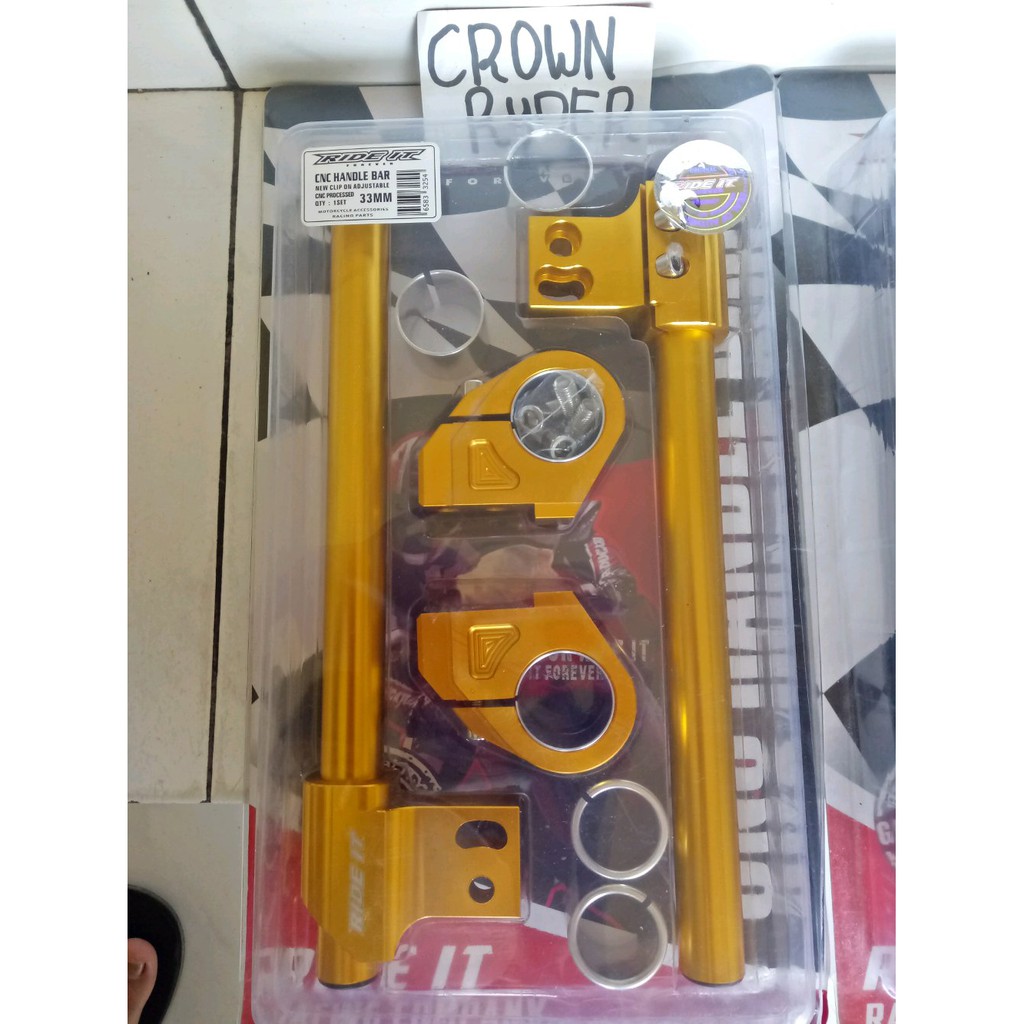 Stang Jepit Ride It Universal 33 mm CNC - Stang Jepit Vixion Sat