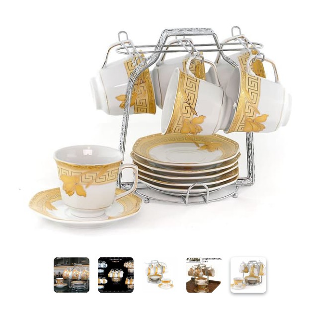 C78-1 Teaset 13pc Vicenza Cangkir &amp; Lepek 13pc ORIGINAL ASLI