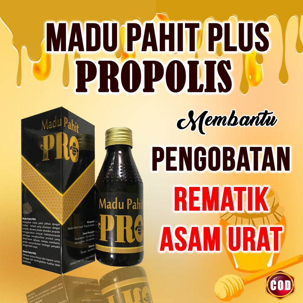 Madu Hitam Pahit Plus Propolis Almahaz 200gr Madu Hitam Pahit Propolis Asli