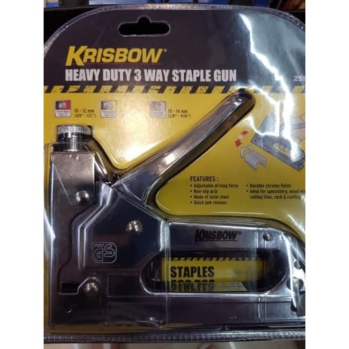 Krisbow Heavy Duty Staple Gun/ Staples 3in1 Gun Tacker