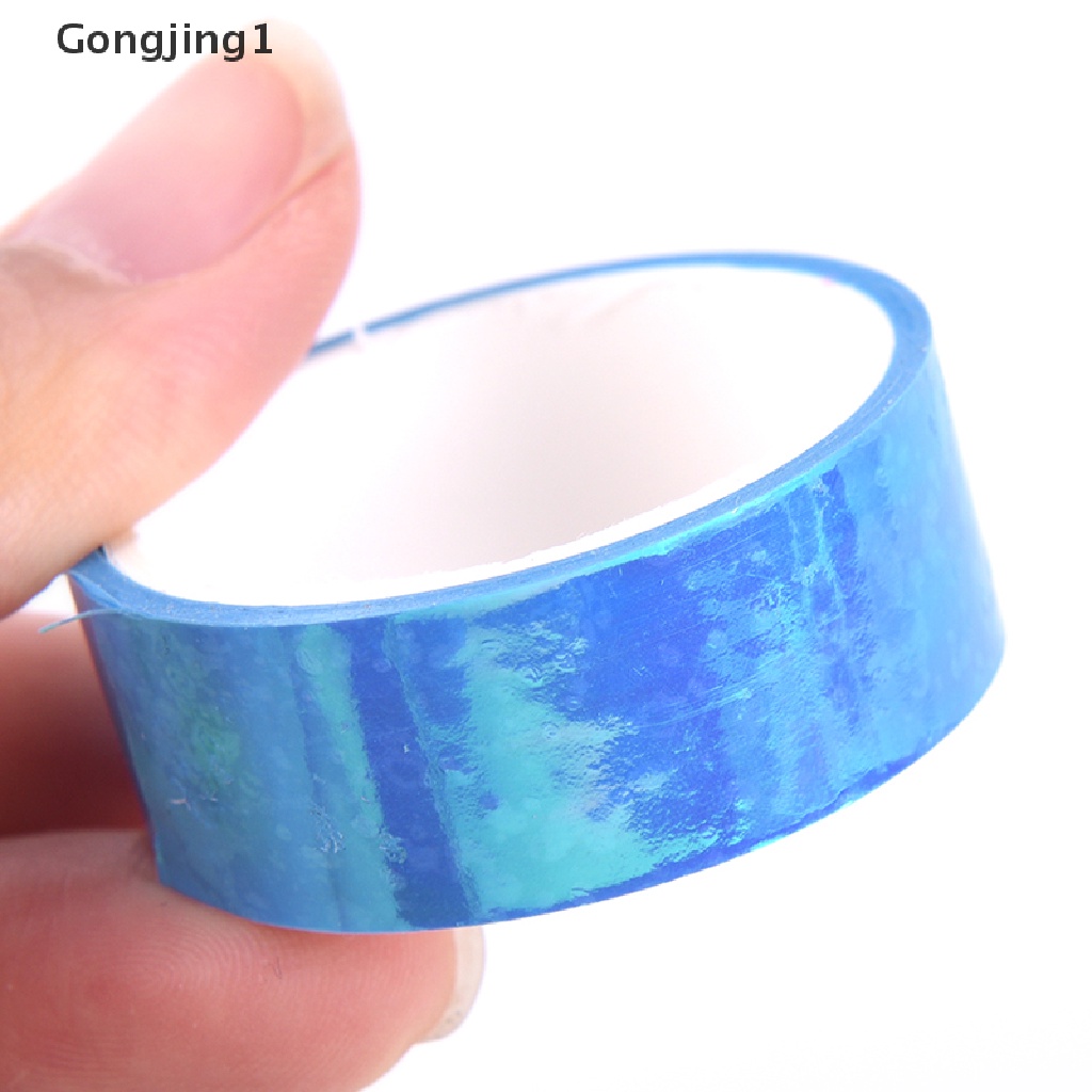 Gongjing1 Tape Perekat Glitter Prismatik Hologram Panjang 5m Untuk Dekorasi Senam Ritmik Hoops