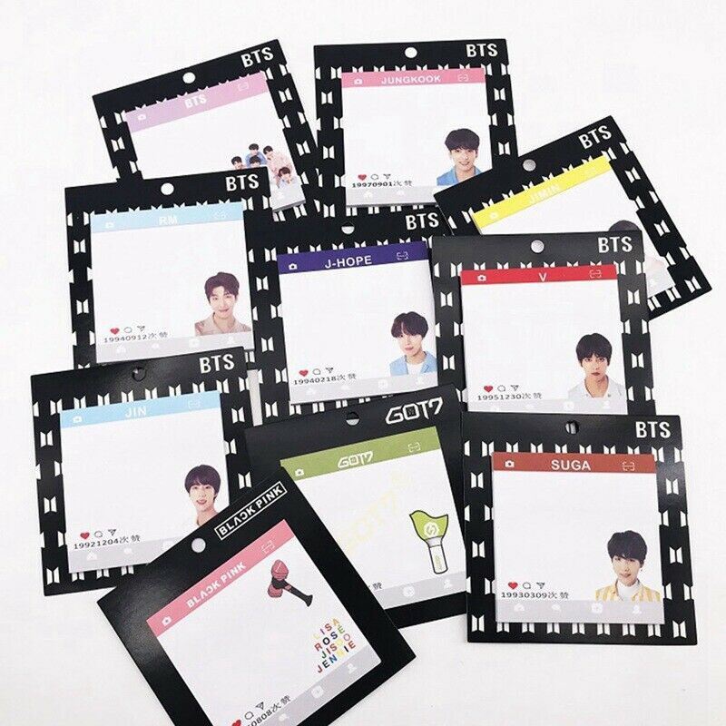 

( BTS ) Yo Yo Store New BTS BLACKPINK GOT7 Sticky Note Sticky Note Pembatas Buku JIMIN V JK Lisa