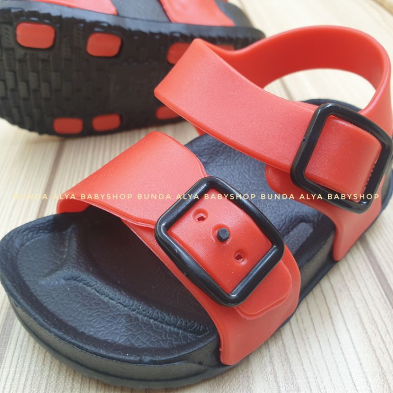 Sendal Anak Laki Laki Usia 3 4 Tahun Karet MERAH - Sepatu Sandal Anak Cowok Karet Size 25 - 28 Karet Anti Licin