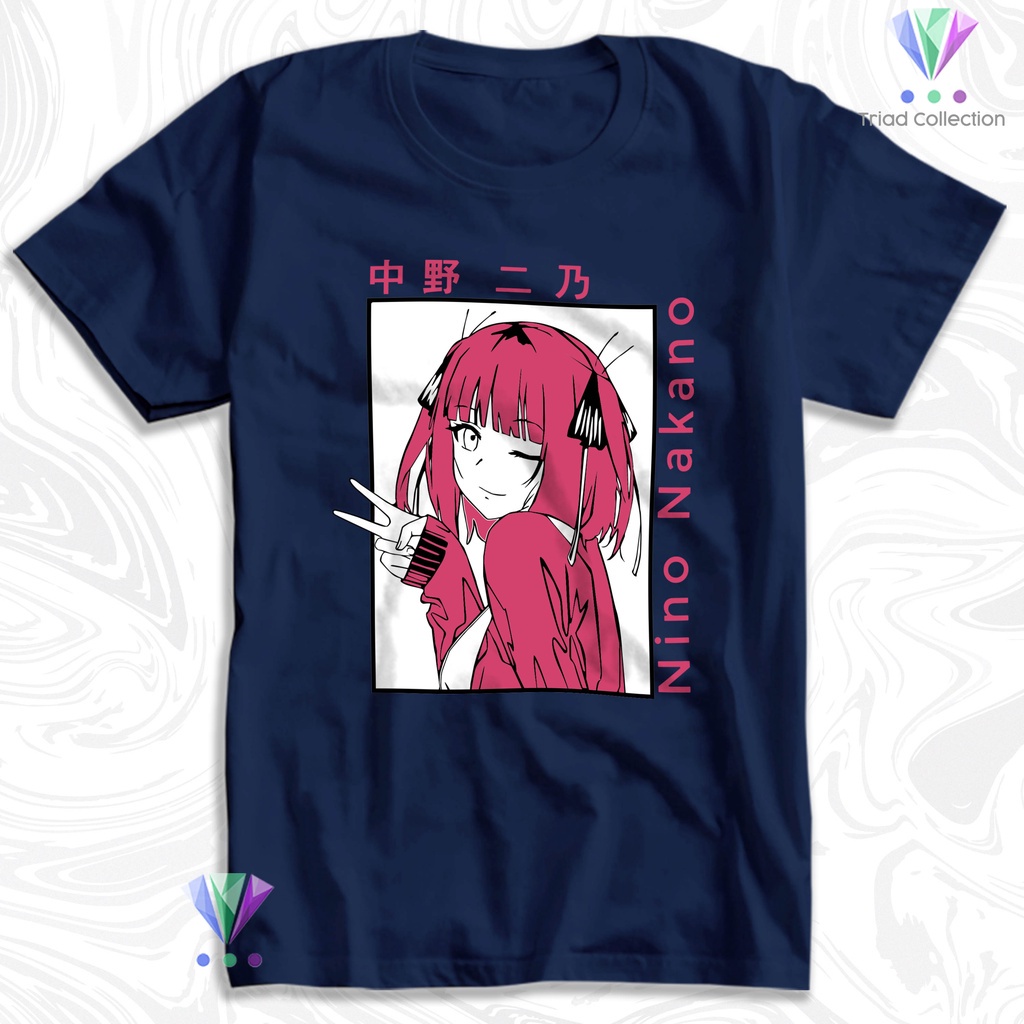 Tshirt Baju Kaos Distro Anime Nino Nakano / Kaos Distro Pria Wanita
