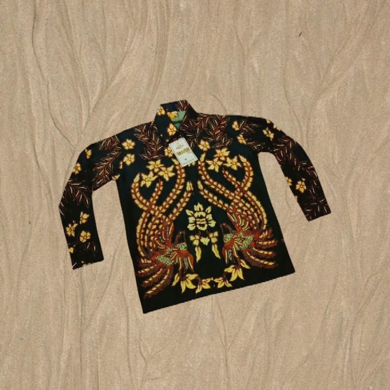 Kemeja Batik Anak Pria Baju Batik Anak Laki-Laki Lengan Panjang Motif Cendrawasih