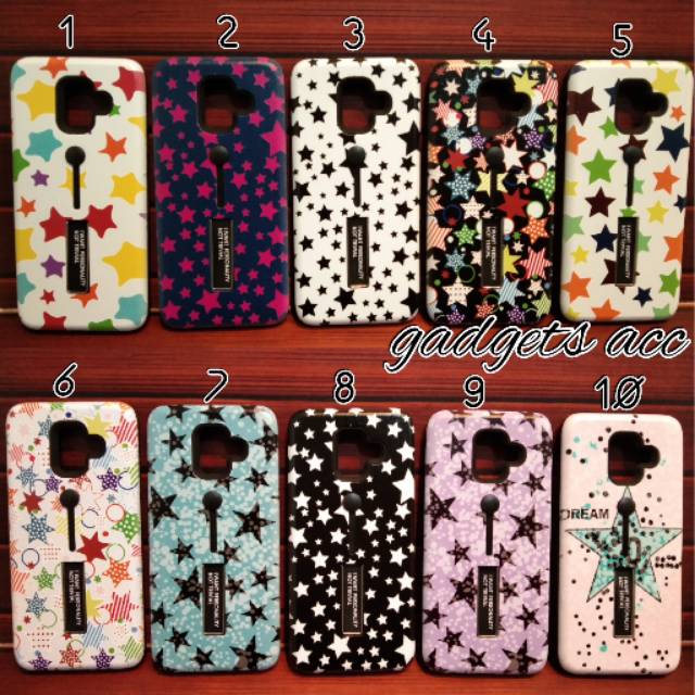 Case Joyraj Stand Motif for Samsung J2 prime, J4, J6, J8, J7duo, A6, A6+