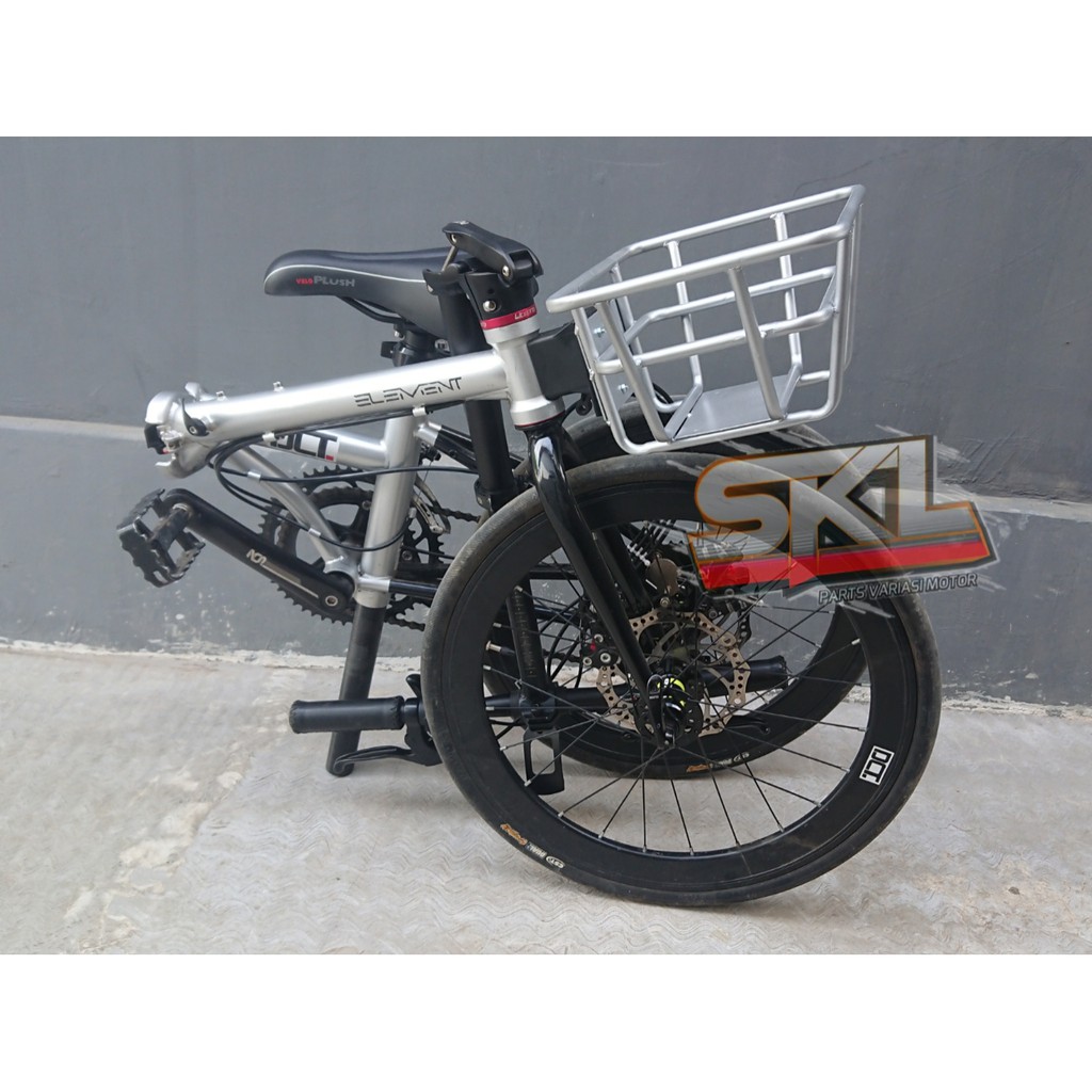 Keranjang Sepeda Lipat Front Rack Depan Rak Sepeda Keranjang Sepeda model Ring Basket Sepeda Lipat Bracket