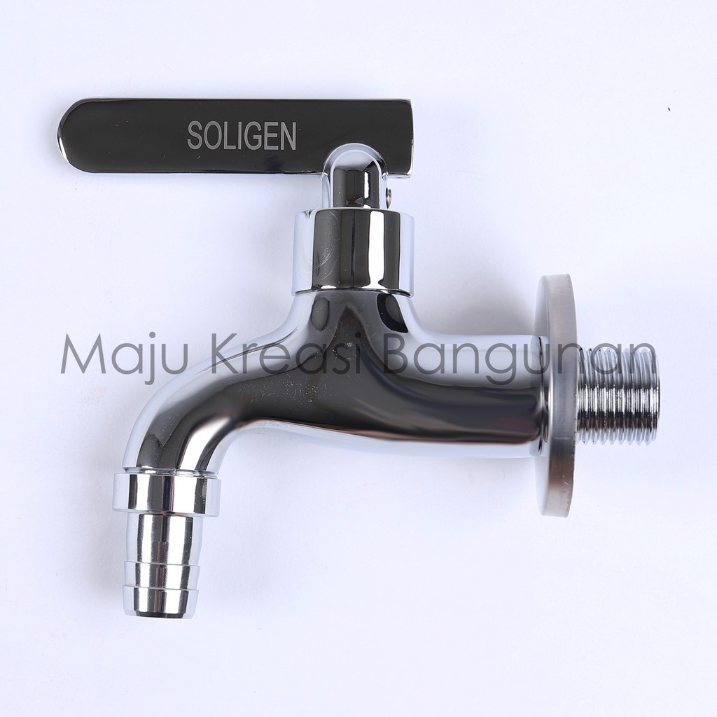 Kran Taman Kuningan SOLIGEN Keran Tembok Air 502 507 Engkol 1/2&quot; 1/2 Inch Inci Brass 1/2Inch 1/2Inci