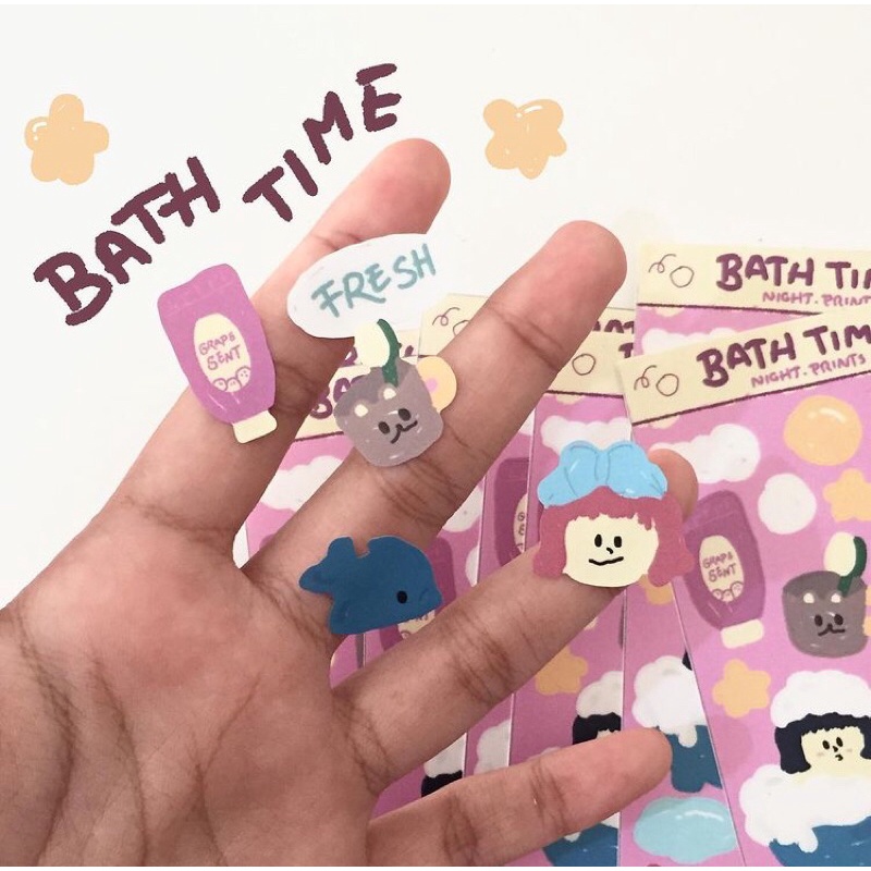 

Bath time sticker