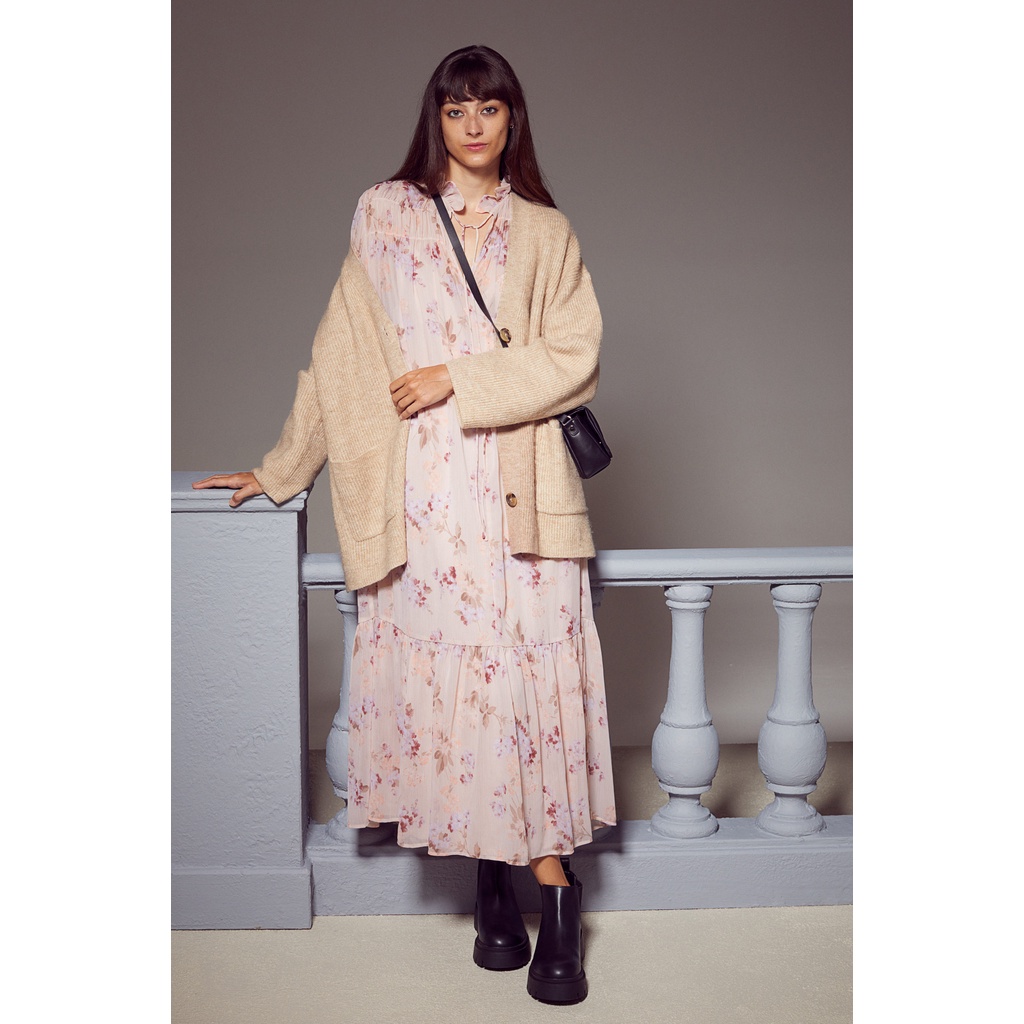 3267 - Maxi Dress HM Long Chiffon Dress (INCLUDE INNER)-5